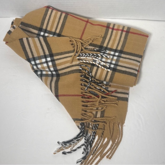 100% Scotland Cashmere Scarf Plaid Unisex Good Condition - Picture 5 of 6